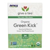 image:imageNOW Foods Certified Organic Green Kick Tea with Polyphenols Premium Unbleached Tea Bags with NoStaples Design No Added Colors Preservatives Flavors or Sugars 24CountGreen Kick