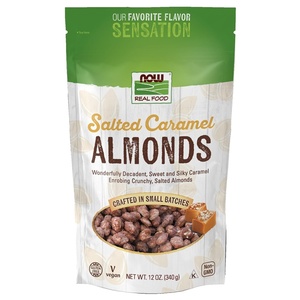 image:imageNOW Foods Almonds Roasted with Sea Salt Source of Protein Fiber and Healthy Fatty Acids Grown in the USA Certified NonGMO 1Pound Packaging May VarySalted Caramel
