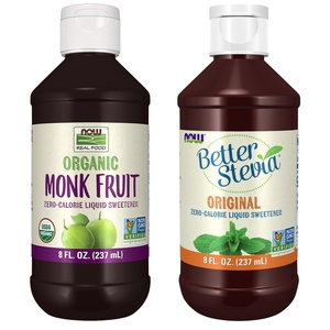 image:imageNOW Foods Certified Organic Monk Fruit Liquid ZeroCalorie Liquid Sweetener NonGMO Low Glycemic Impact 8OunceMonk Fruit  Stevia