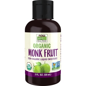 image:imageNOW Foods Certified Organic Monk Fruit Liquid ZeroCalorie Liquid Sweetener NonGMO Low Glycemic Impact 8OunceMonk Fruit