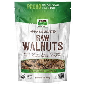 image:imageNOW Foods Certified Organic Walnuts Raw and Unsalted Halves and Pieces Good Source of Protein and Healthy Fatty Acids Certified NonGMO 12Ounce Packaging May VaryOrganic Walnuts