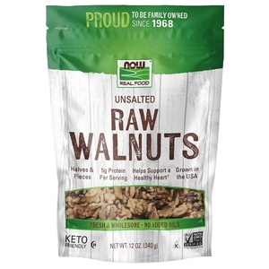 image:imageNOW Foods Certified Organic Walnuts Raw and Unsalted Halves and Pieces Good Source of Protein and Healthy Fatty Acids Certified NonGMO 12Ounce Packaging May VaryRaw and Unsalted Walnuts