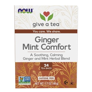 image:imageNOW Foods Give a Tea Ginger Mint Comfort Tea CaffeineFree Calming TummyPleasing 24CountGinger Mint