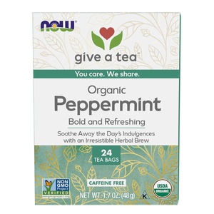 image:imageNOW Foods Give a Tea Ginger Mint Comfort Tea CaffeineFree Calming TummyPleasing 24CountPeppermint