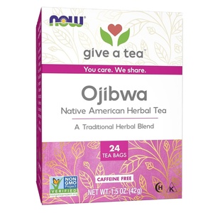 image:imageNOW Foods Give a Tea Ojibwa Tea Herbal CaffeineFree 24 bags traditional North American blend for overall wellnessOjibwa