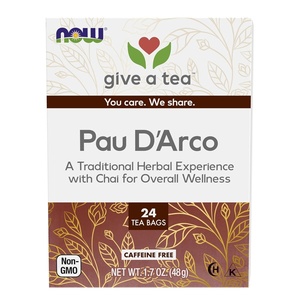 image:imageNOW Foods Give a Tea Ojibwa Tea Herbal CaffeineFree 24 bags traditional North American blend for overall wellnessPau DArco