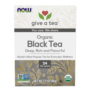 image:imageNOW Foods Give a Tea Organic Black Tea Robust Rich Flavor with Naturally Occurring Caffeine 24CountBlack