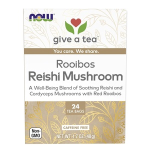 image:imageNOW Foods Give a Tea Organic Black Tea Robust Rich Flavor with Naturally Occurring Caffeine 24CountRooibos Reishi Mushroom