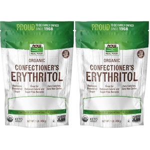 image:imageNOW Foods Organic Confectioners Erythritol Powder Replacement for Powdered Sugar Zero Calories 1Pound Packaging May Vary16 Ounce Pack of 2