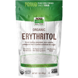 image:imageNOW Foods Organic Erythritol Pleasant Sweetner for ReducedCalorie and SugarFree Recipes ZeroCalorie Low Glycemic Impact 1Pound Packaging May Vary16 Ounce Pack of 12