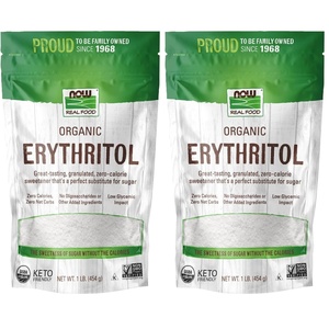 image:imageNOW Foods Organic Erythritol Pleasant Sweetner for ReducedCalorie and SugarFree Recipes ZeroCalorie Low Glycemic Impact 1Pound Packaging May Vary16 Ounce Pack of 2