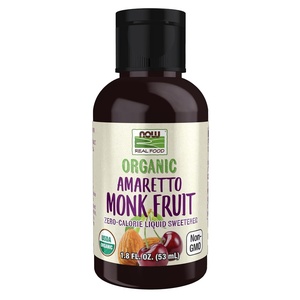 image:imageNOW Foods Organic Liquid Monk Fruit ZeroCalorie Sweetener Caramel 18OunceAmaretto