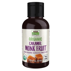 image:imageNOW Foods Organic Liquid Monk Fruit ZeroCalorie Sweetener Caramel 18OunceCaramel