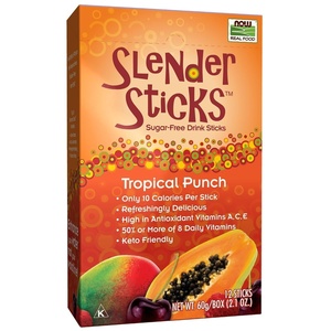 image:imageNOW Foods Slender Sticks Tropical Punch 15 Calories Per Stick Refreshingly Delicious with Antioxidant Vitamins AC E 12BoxTropical Punch