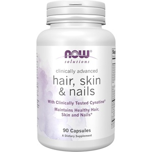 image:imageNOW Foods Solutions Hair Skin and Nails Clinically Advanced Support with Clinically Tested Cynatine 90 Veg Capsules