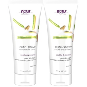 image:imageNOW Foods Solutions NutriShave Shave Cream Removes Pore Clogging Residue Reduces Irritation 8Ounce8 Fl Oz Pack of 2
