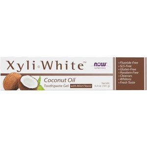 image:imageNOW Foods Solutions Xyliwhite Toothpaste Gel Neem and Tea Tree Cleanses and Whitens Clean and Fresh Taste 64OunceCoconut Oil