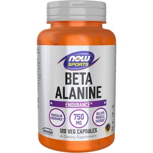 image:imageNOW Foods Sports Nutrition BetaAlanine 750 mg Delays Muscle Fatigue Endurance 120 Veg Capsules120 Count Pack of 1