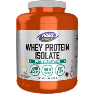 image:imageNOW Foods Sports Nutrition Whey Protein Isolate 25 G With BCAAs Creamy Vanilla Powder 18Pound5 Pound Pack of 1