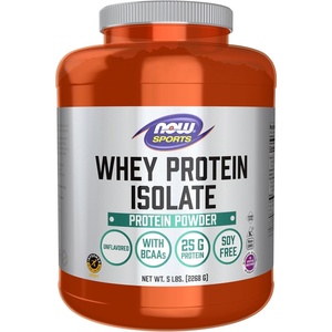 image:imageNOW Foods Sports Nutrition Whey Protein Isolate 25 g With BCAAs Unflavored Powder 12Pound5 Pound Pack of 1