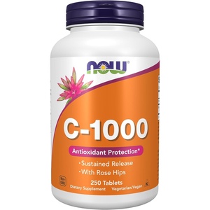 image:imageNOW Foods Supplements Vitamin C1000 with Rose Hips Sustained Release Antioxidant Protection 250 Tablets250 Count Pack of 1