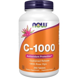 image:imageNOW Foods Supplements Vitamin C1000 with Rose Hips Sustained Release Antioxidant Protection 250 Tablets250 Count Pack of 12
