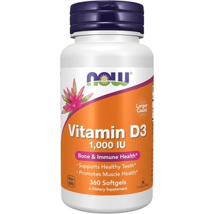 image:imageNOW Foods Supplements Vitamin D3 1000 IU High Potency Structural Support 360 Softgels360 Count Pack of 1