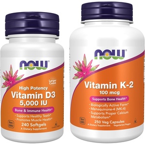 image:imageNOW Foods Supplements Vitamin D3 5000 IU High Potency Structural Support 240 SoftgelsVitamin D3  K2