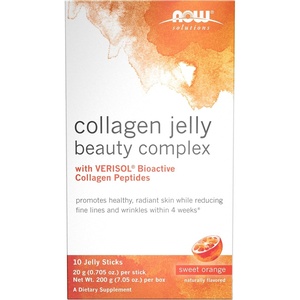 image:imageNow Foods Solutions Collagen Jelly Beauty Complex Sweet Orange Flavor 10 Jelly Sticks10 Count Pack of 1