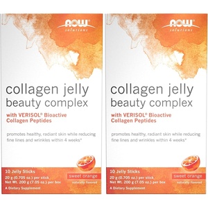 image:imageNow Foods Solutions Collagen Jelly Beauty Complex Sweet Orange Flavor 10 Jelly Sticks10 Count Pack of 2