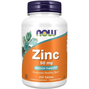 image:imageNow Foods Zinc from 405mg of Zinc Gluconate White Unflavored Tablet 250 Count