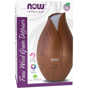 image:imageNOW Foods Essential Oils Ultrasonic Faux Wood Aromatherapy Oil Diffuser Contemporary Design Extremely Quiet Heat Free Color Changing LED Diffuser1 Count Pack of 6