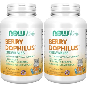 image:imageNOW Foods Supplements BerryDophilus with 2 Billion 10 Probiotic Strains Xylitol Sweetened Strain Verified 60 Chewables packaging may vary120 Count Pack of 2