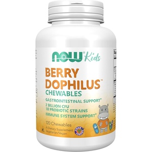 image:imageNOW Foods Supplements BerryDophilus with 2 Billion 10 Probiotic Strains Xylitol Sweetened Strain Verified 60 Chewables packaging may vary120 Count Pack of 1