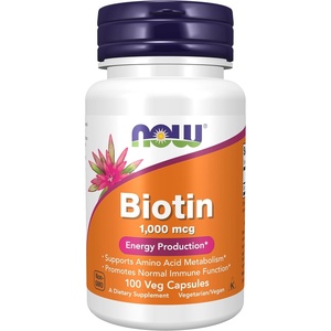 image:imageNOW Foods Supplements Biotin 1000 mcg Amino Acid Metabolism Energy Production 100 CapsulesUnflavored
