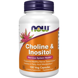 image:imageNOW Foods Supplements Choline amp Inositol 500 mg Healthy Nerve Transmission Nervous System Health 100 Capsules1