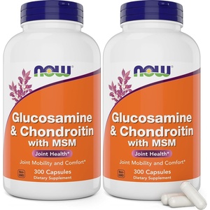 image:imageNOW Foods Supplements Glucosamine amp Chondroitin with MSM Joint Health Mobility and Comfort 180 Veg Capsules300 Count Pack of 2