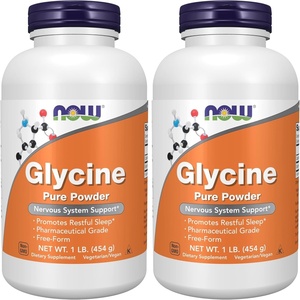 image:imageNOW Foods Supplements Glycine Pure Powder Promotes Restful Sleep Neurotransmitter Support 1Pound1 Pound Pack of 2