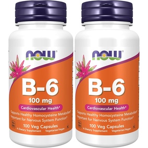 image:imageNOW Foods Supplements Vitamin B6 Pyridoxine HCl 100 mg Cardiovascular Health 250 Veg Capsules100 Count Pack of 2