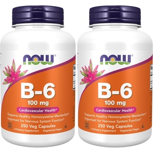 image:imageNOW Foods Supplements Vitamin B6 Pyridoxine HCl 100 mg Cardiovascular Health 250 Veg Capsules250 Count Pack of 2