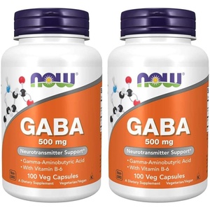 image:imageNow Foods Gaba 750mg 100 Veg Capsules50 Count Pack of 2