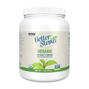 image:imageNOW Foods Certified Organic Better Stevia Extract Powder ZeroCalorie Sweetener Certified NonGMO 1OuncePack of 116 Ounce Pack of 1