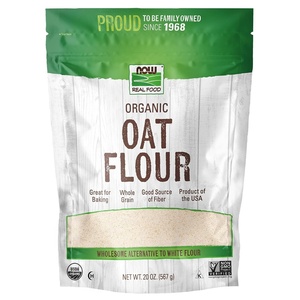image:imageNOW Foods Organic Oat Flour Whole Grain Good Source of Fiber 20 oz
