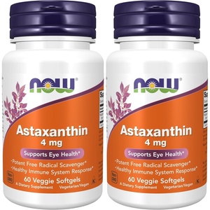 image:imageNOW Foods Supplements Astaxanthin 4 mg features Zanthin Supports Eye Health 60 Veg Softgels60 Count Pack of 2