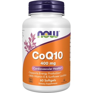 image:imageNOW Foods Supplements CoQ10 400 mg Pharmaceutical Grade AllTrans Form produced by Fermentation 60 Softgels60 Count Pack of 1