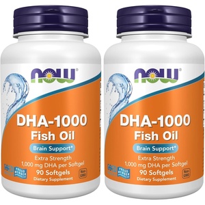 image:imageNOW Foods Supplements DHA 1000 Brain Support Extra Strength 1000 mg DHA 90 Softgels90 Count Pack of 2