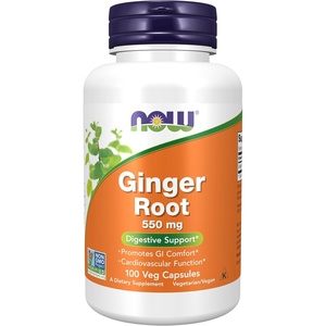 image:imageNOW Foods Supplements Ginger Root Zingiber officinale 550 mg Digestive Support 100 Veg Capsules100 Count Pack of 1