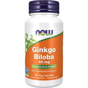 image:imageNOW Foods Supplements Ginkgo Biloba 60 mg 24 Standardized Extract NonGMO Project Verified 60 Veg Capsules60 Count Pack of 1