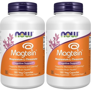 image:imageNOW Foods Supplements Magtein with patented form of Magnesium Mg Cognitive Support 90 Veg Capsules180 Count Pack of 2