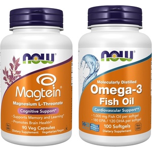 image:imageNOW Foods Supplements Magtein with patented form of Magnesium Mg Cognitive Support 90 Veg Capsules190 Count Pack of 2
